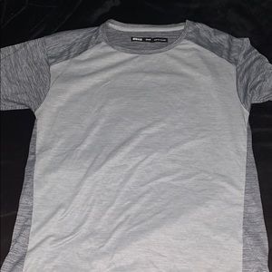 grey short sleeve rei shirt